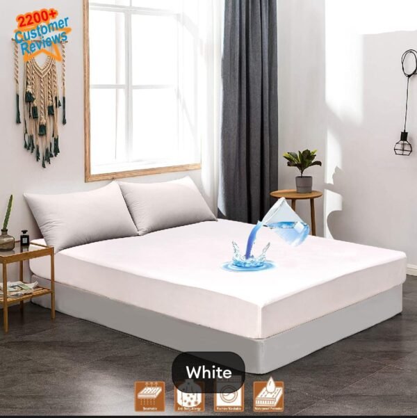 Water Proof Mattress Protector - White - Image 6