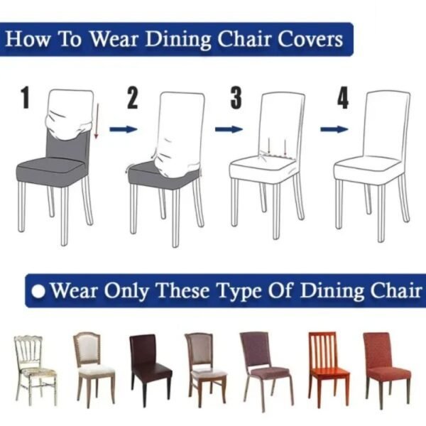 Dining Chair Covers – Red - Image 3