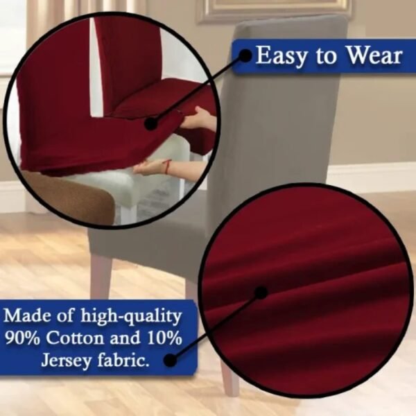 Dining Chair Covers – Mehroon - Image 3