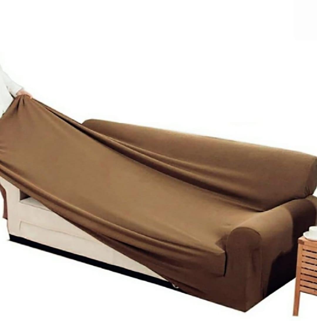 Jersey Sofa Covers - Medium Brown